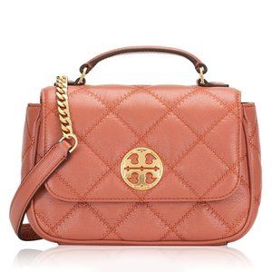 Tory Burch Willa Mini Top Handle Bag Toasted Pecan